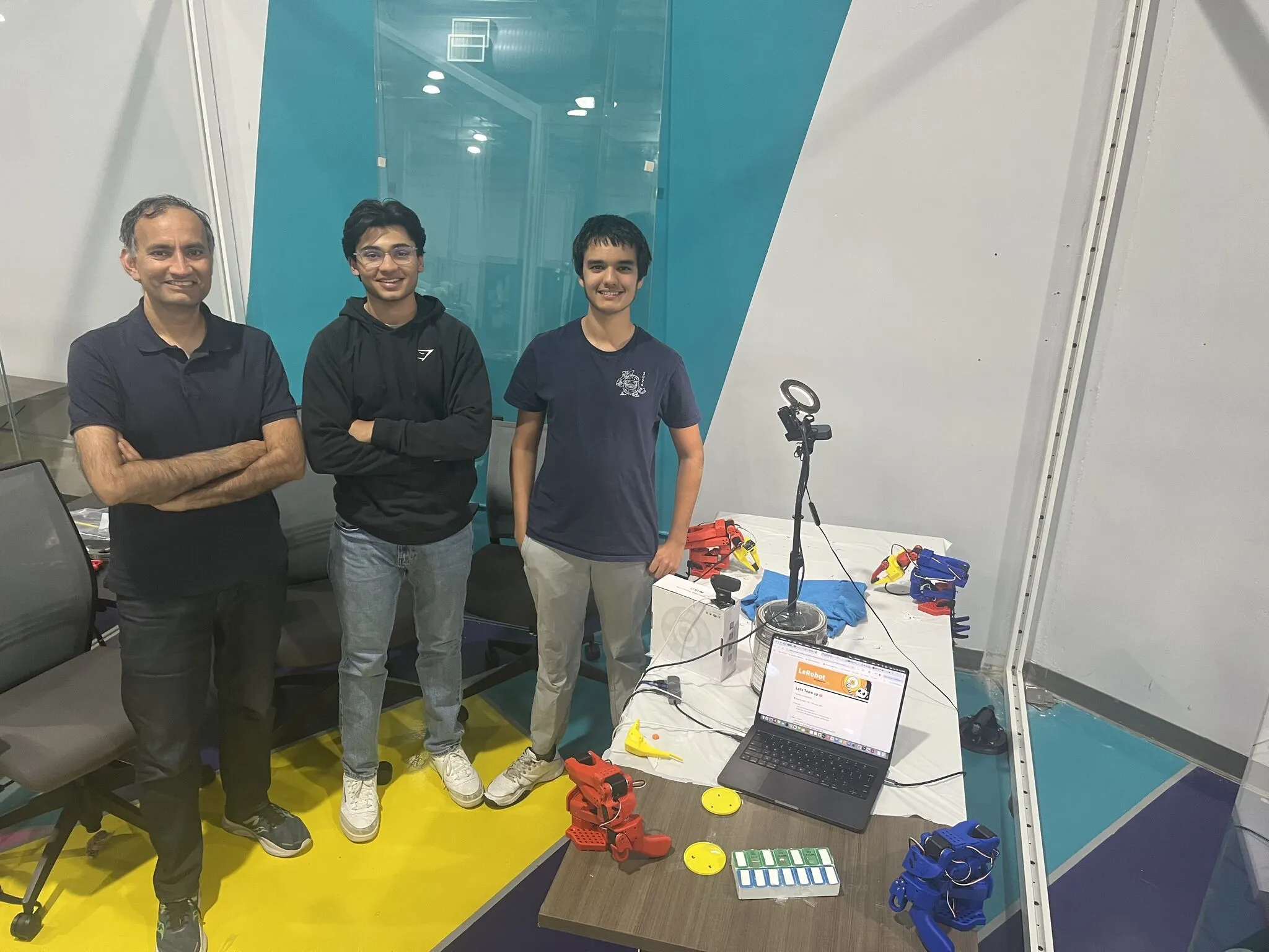 Team members&nbsp;Satender Saroha,&nbsp;Shaan Patel, and&nbsp;Pranav Saroha