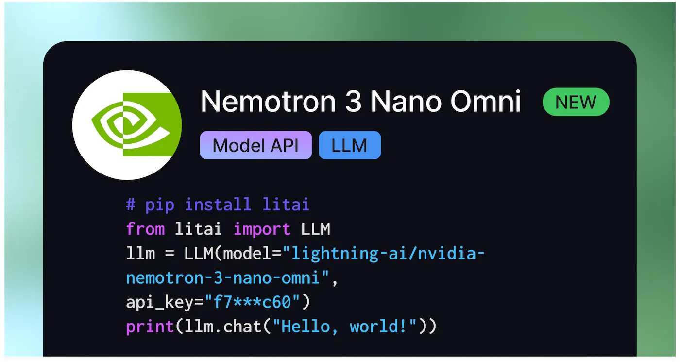 Building Multimodal Agent Systems with NVIDIA Nemotron 3 Nano Omni on Lightning