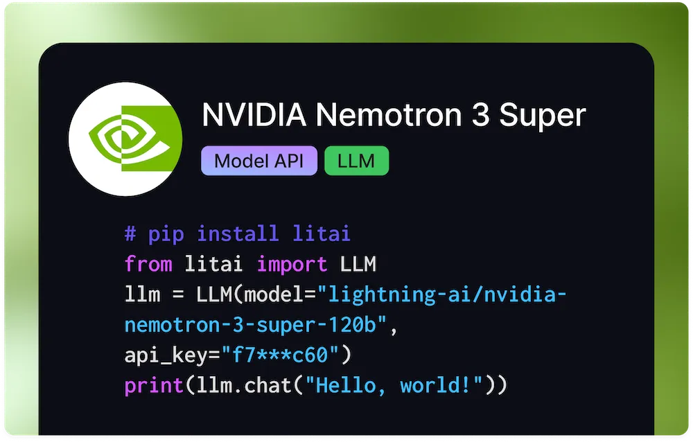 Building Reliable Agent Systems with NVIDIA Nemotron 3 Super on Lightning